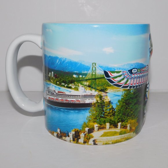 vintage 2001 Snowcap Trading Vancouver 3D Scene Mug Totem Ferry  Downtown - Picture 3 of 8